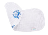 *COMING SOON* Little Hometown 2-in-1 Burp Cloth & Bib: Blue Crab