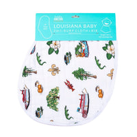 *COMING SOON* Little Hometown 2-in-1 Burp Cloth & Bib: Louisiana Baby