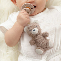 Itzy Ritzy Bitzy Pal Natural Rubber Pacifier & Lovey - Bear