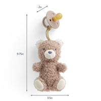 Itzy Ritzy Bitzy Pal Natural Rubber Pacifier & Lovey - Bear