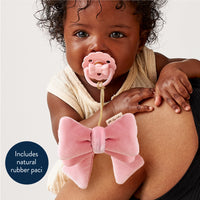 *NEW* Itzy Ritzy Bitzy Pal Natural Rubber Pacifier & Lovey - Bow