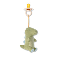 Itzy Ritzy Bitzy Pal Natural Rubber Pacifier & Lovey - Dino
