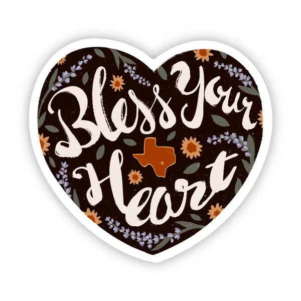 Big Moods 'Bless Your Heart' Texas Vinyl Sticker