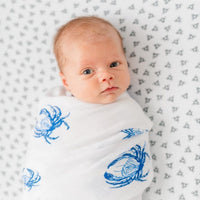 *COMING SOON* Little Hometown Muslin Swaddle Blanket - Blue Crab