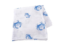 *COMING SOON* Little Hometown Muslin Swaddle Blanket - Blue Crab