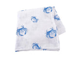 *COMING SOON* Little Hometown Muslin Swaddle Blanket - Blue Crab