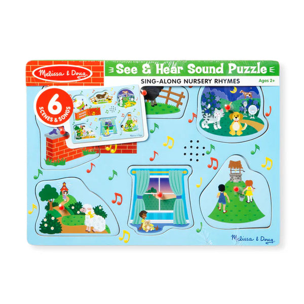 Melissa & Doug Nursery Rhyme Sound Puzzle - Blue