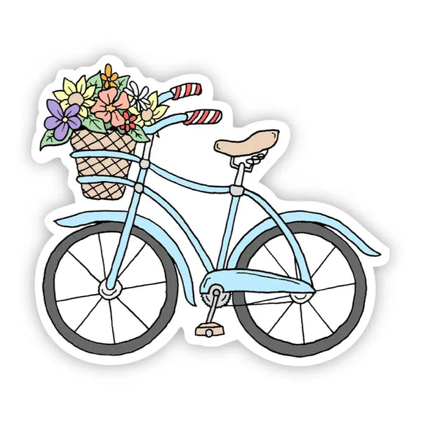 Big Moods Blue Bicycle Vinyl Sticker