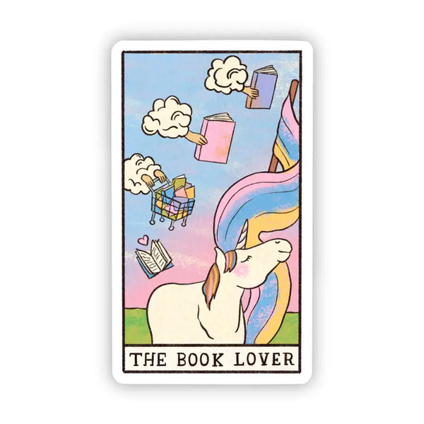 Big Moods 'The Book Lover' Tarot Card Vinyl Sticker