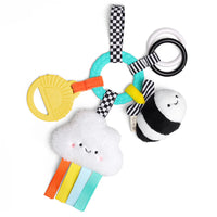 Itzy Ritzy Bitsy Busy Ring Teething Activity Toy - High Contrast