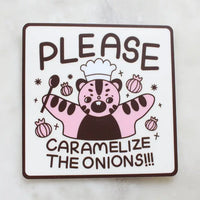 Tender Ghost 'Please Caramelize the Onions' Vinyl Sticker