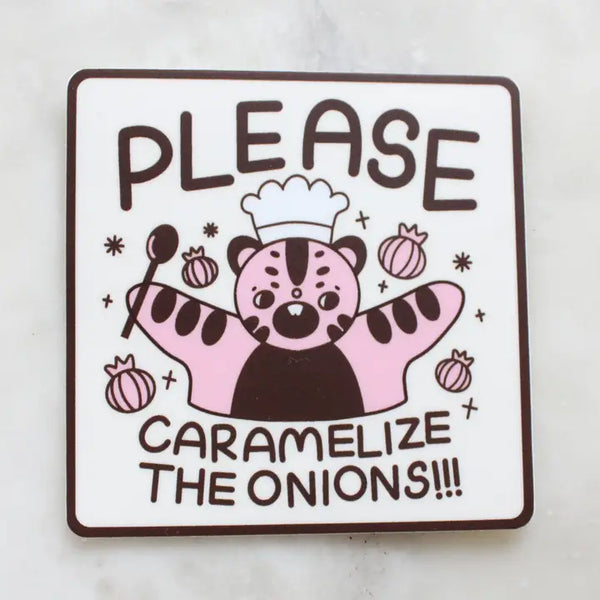Tender Ghost 'Please Caramelize the Onions' Vinyl Sticker