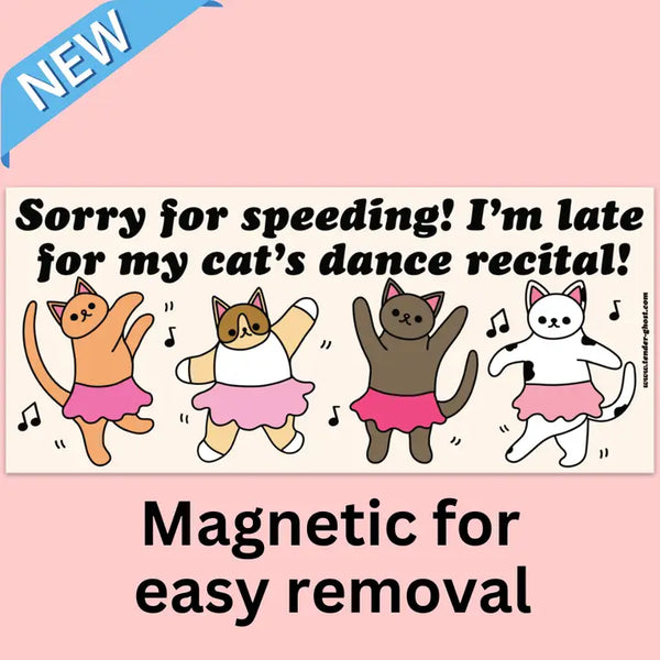 Tender Ghost 'My Cat's Dance Recital' Bumper Magnet