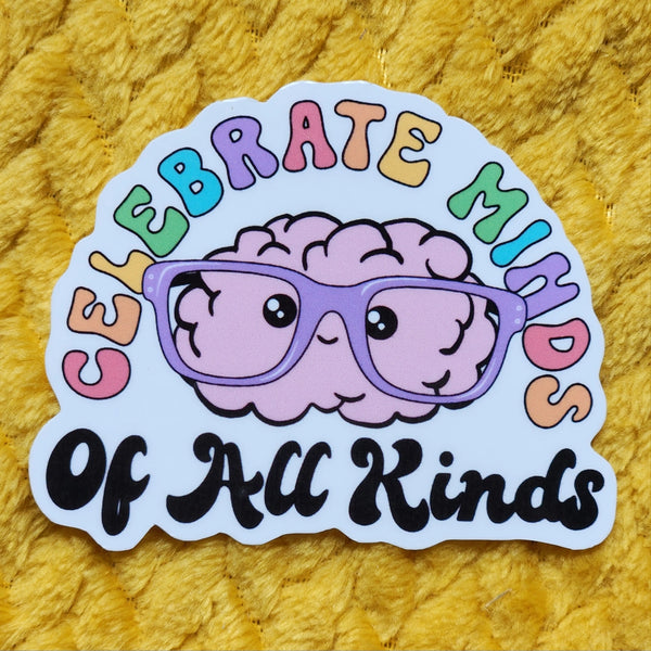 *NEW* Luxe Trauma 'Celebrate Minds Of All Kinds' Vinyl Sticker
