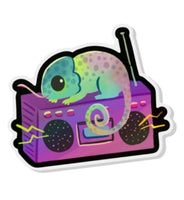 Exclusive Extra Celestial Chameleon Acrylic Pin