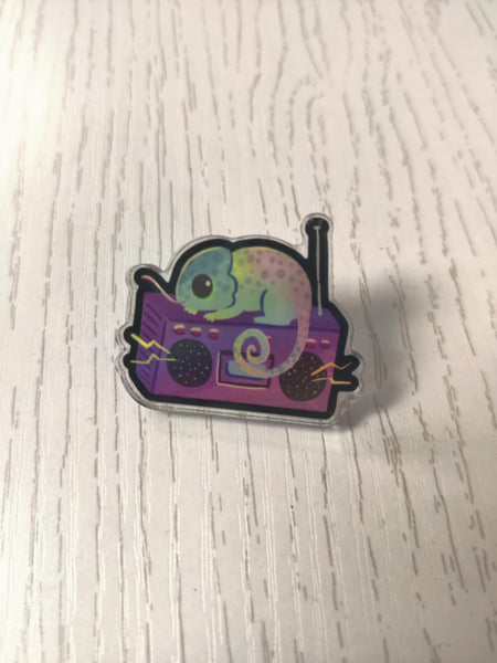 Exclusive Extra Celestial Chameleon Acrylic Pin