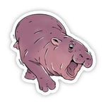 Big Moods Chaotic Moo Deng Hippo Vinyl Sticker