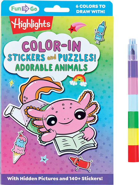 *NEW* Color-in Stickers and Puzzles! Adorable Animals