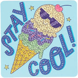 Ooly Razzle Dazzle DIY Mini Gem Art Kit - Cool Cream