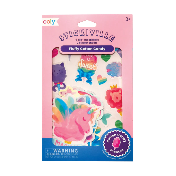 Ooly Stickiville Fluffy Cotton Candy Scented Stickers