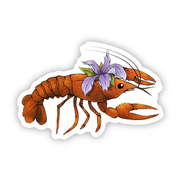 Big Moods Crawfish and Iris Vinyl Sticker