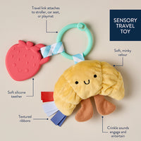 *NEW* Itzy Ritzy Itzy Pal Plush & Teether - Chloe the Croissant