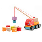 *NEW* Cubika Magnetic Wooden Crane Truck