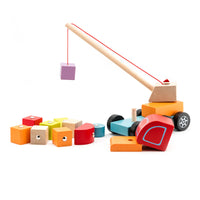 *NEW* Cubika Magnetic Wooden Crane Truck