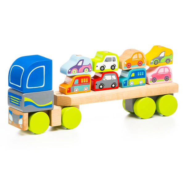 *NEW* Cubika Wooden Truck with Cars