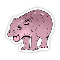 Big Moods Cute Moo Deng Hippo Vinyl Sticker