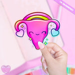 *NEW* LooLooKazoo Cuterus Holographic Vinyl Sticker