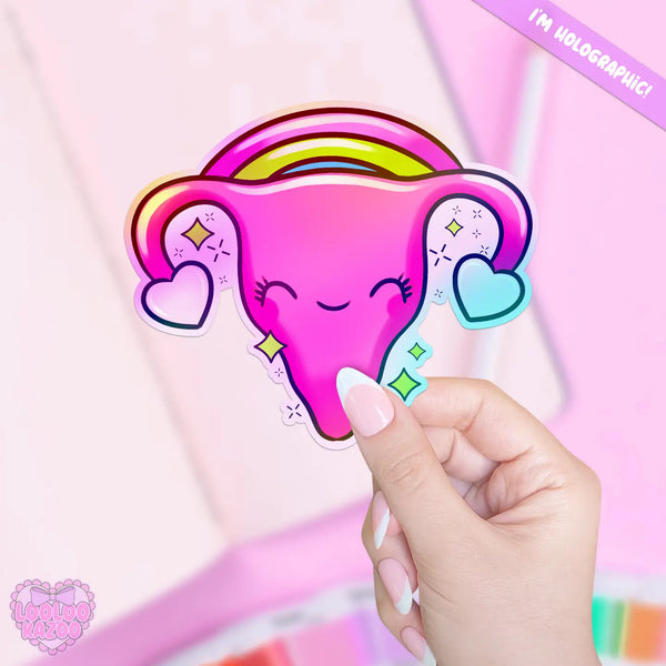 *NEW* LooLooKazoo Cuterus Holographic Vinyl Sticker