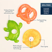 *NEW* Itzy Ritzy Cutie Coolers Water Filled Teethers - Silly Foods