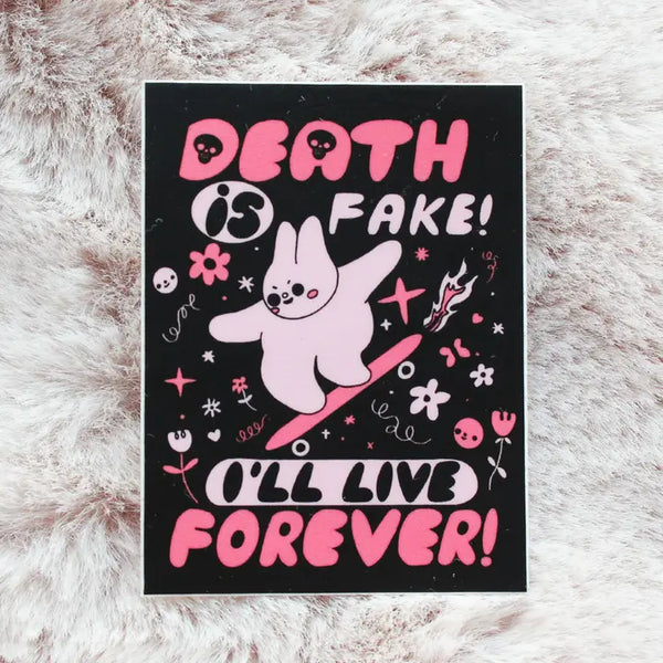 Tender Ghost 'Death Is Fake' Vinyl Sticker