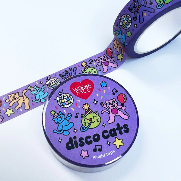 *NEW* Wokeface Disco Cats Washi Tape