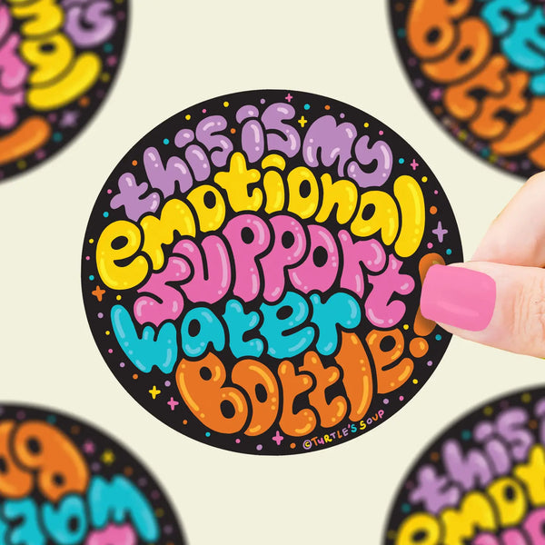 *NEW* Turtle's Soup 'Emotional Support Water Bottle' Vinyl Sticker