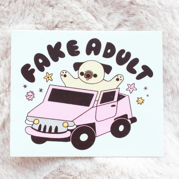 Tender Ghost 'Fake Adult' Vinyl Sticker