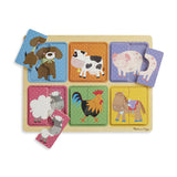 Melissa & Doug Natural Play Wooden Puzzle - Farm Friends