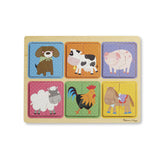 Melissa & Doug Natural Play Wooden Puzzle - Farm Friends