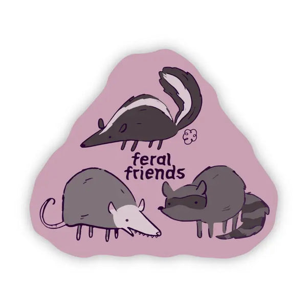 Big Moods 'Feral Friends' Vinyl Sticker