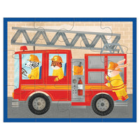 *NEW* Mudpuppy Fire Truck 12-Piece Pouch Puzzle
