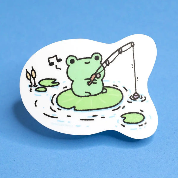 *NEW* Robot Dance Battle Fishing Frog Vinyl Sticker