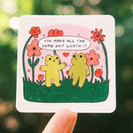 Tender Ghost 'Frog Friends' Vinyl Sticker
