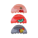 Fruit Print Claw Hair Clips