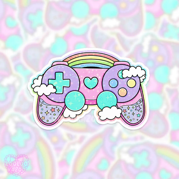 *NEW* LooLooKazoo Gaming Controller Holographic Vinyl Sticker