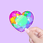 *NEW* LooLooKazoo Heart Gem Holographic Vinyl Sticker