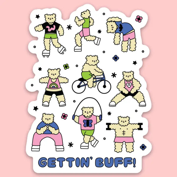 Tender Ghost 'Gettin Buff' Vinyl Sticker