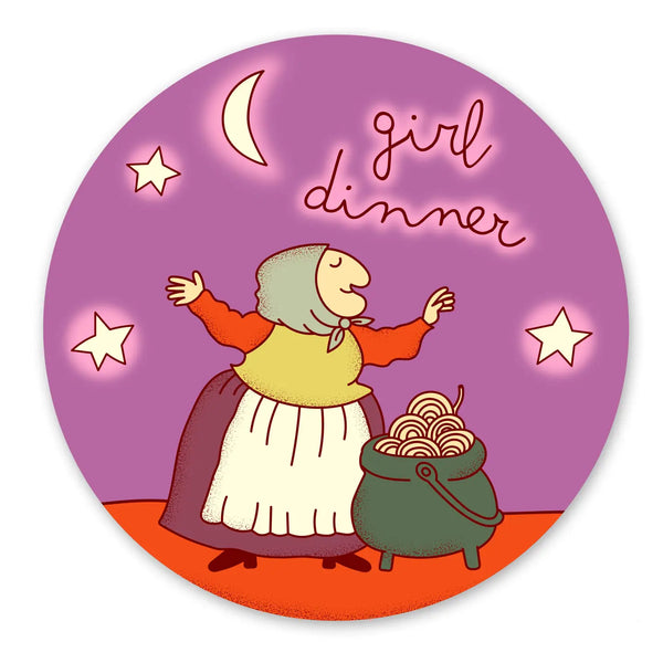*NEW* Krystan Saint Cat 'Girl Dinner' Vinyl Sticker