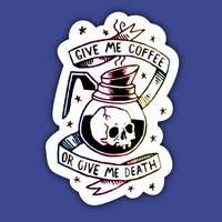 Indigo Maiden 'Give Me Coffee or Give Me Death' Vinyl Sticker