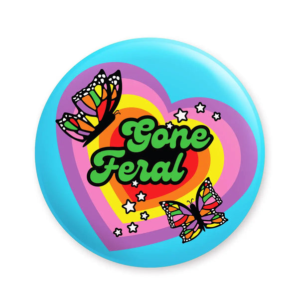 *NEW* Krystan Saint Cat 'Gone Feral' Pinback Button